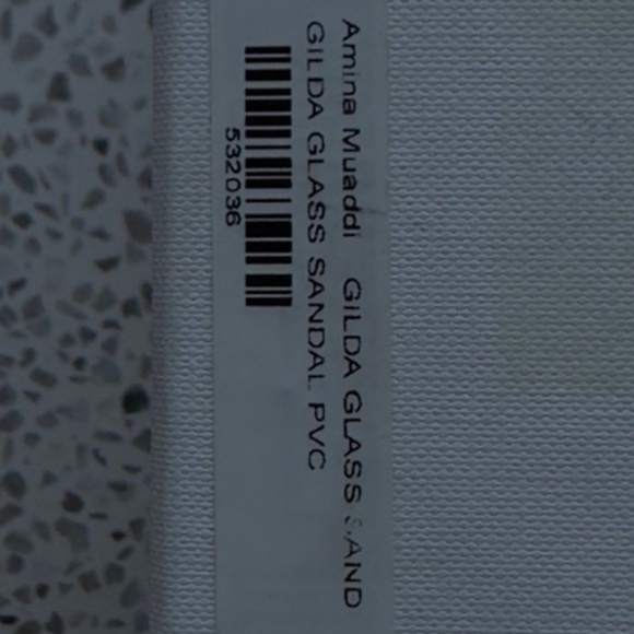 Amina Muaddi Gilda Pink Glass Sandals Size 40 - Picture 6 of 12